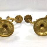 Paire de candélabre bronze rocaille
