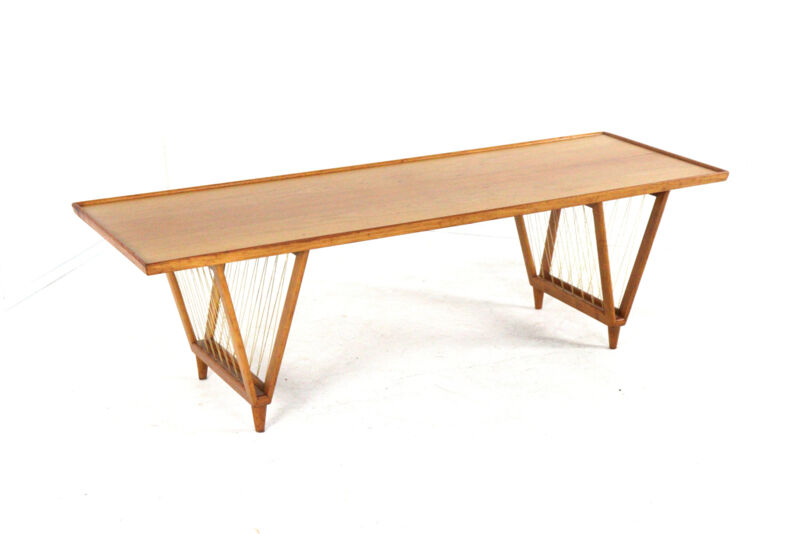 mid century modern Coffee table 'Deinum'  vintage design with magazine rack