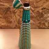 Old Lady Jeanne Glass Bottle + Vintage Braided Scoubidou