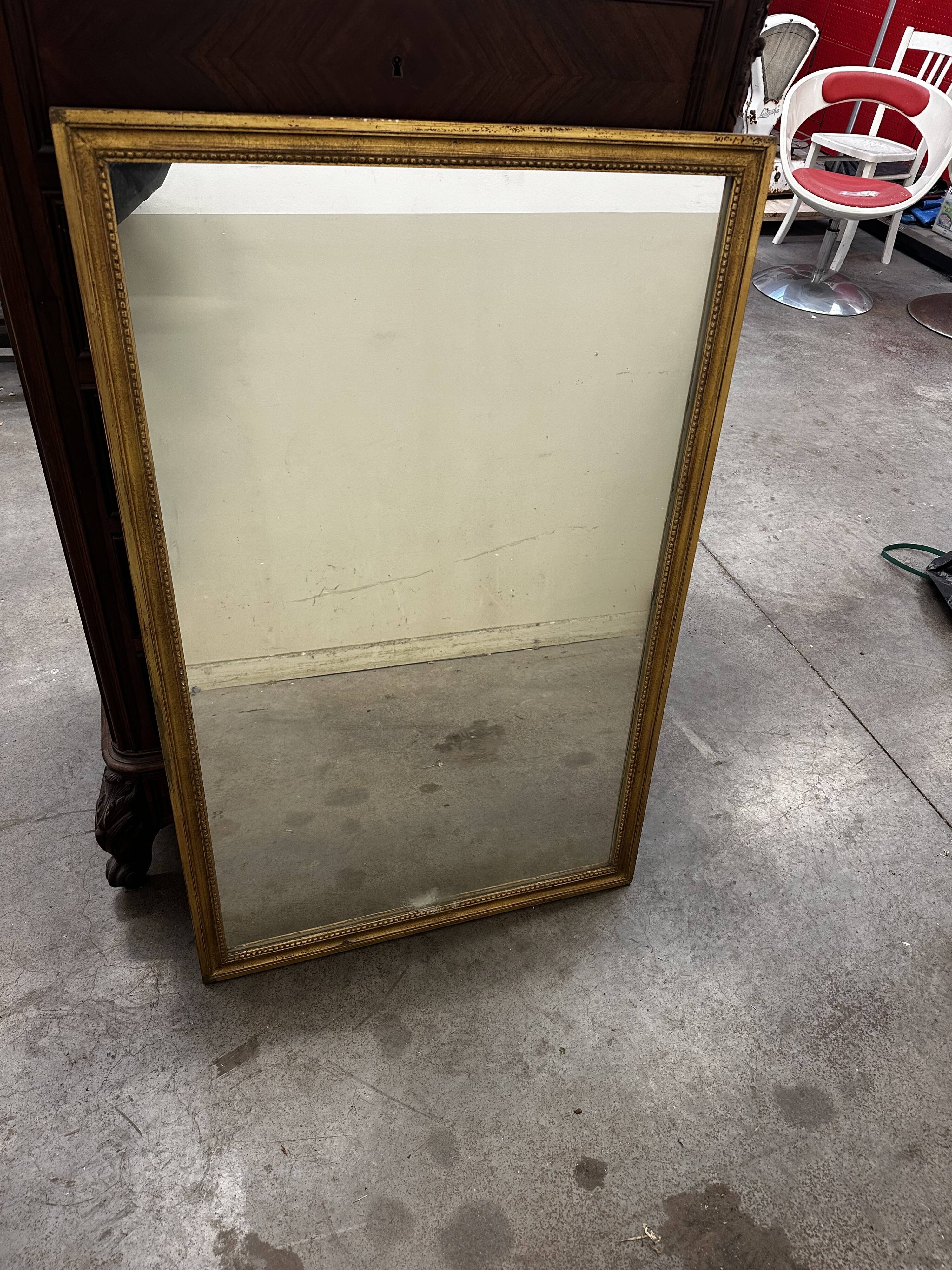 Grand miroir - contour Bois Doré