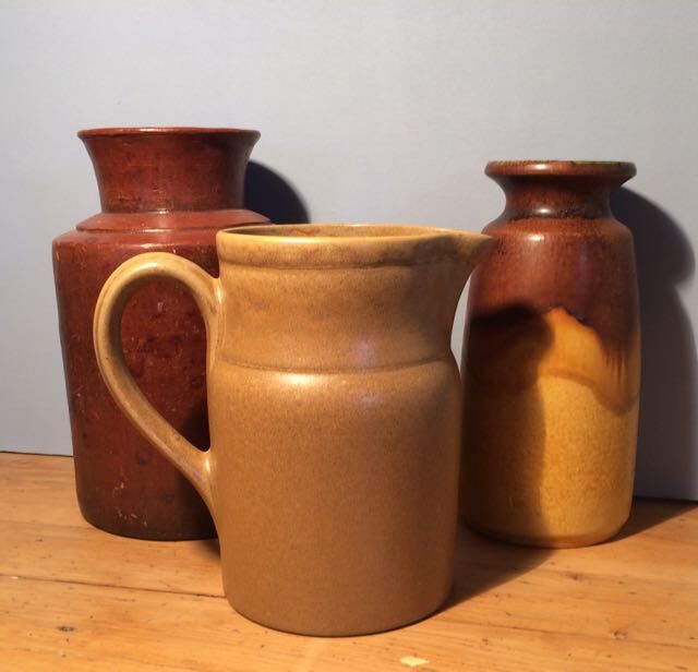 Clear stoneware pitcher