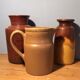 Clear stoneware pitcher