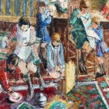 Group of children playing signed Barbulee
