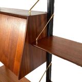 Vintage wall unit with two desks by Louis van Teeffelen for Wébé, 1950s
