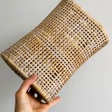 Vintage woven rattan beach cushion