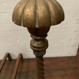 Paire de chenets en bronze ciselé XX siècle