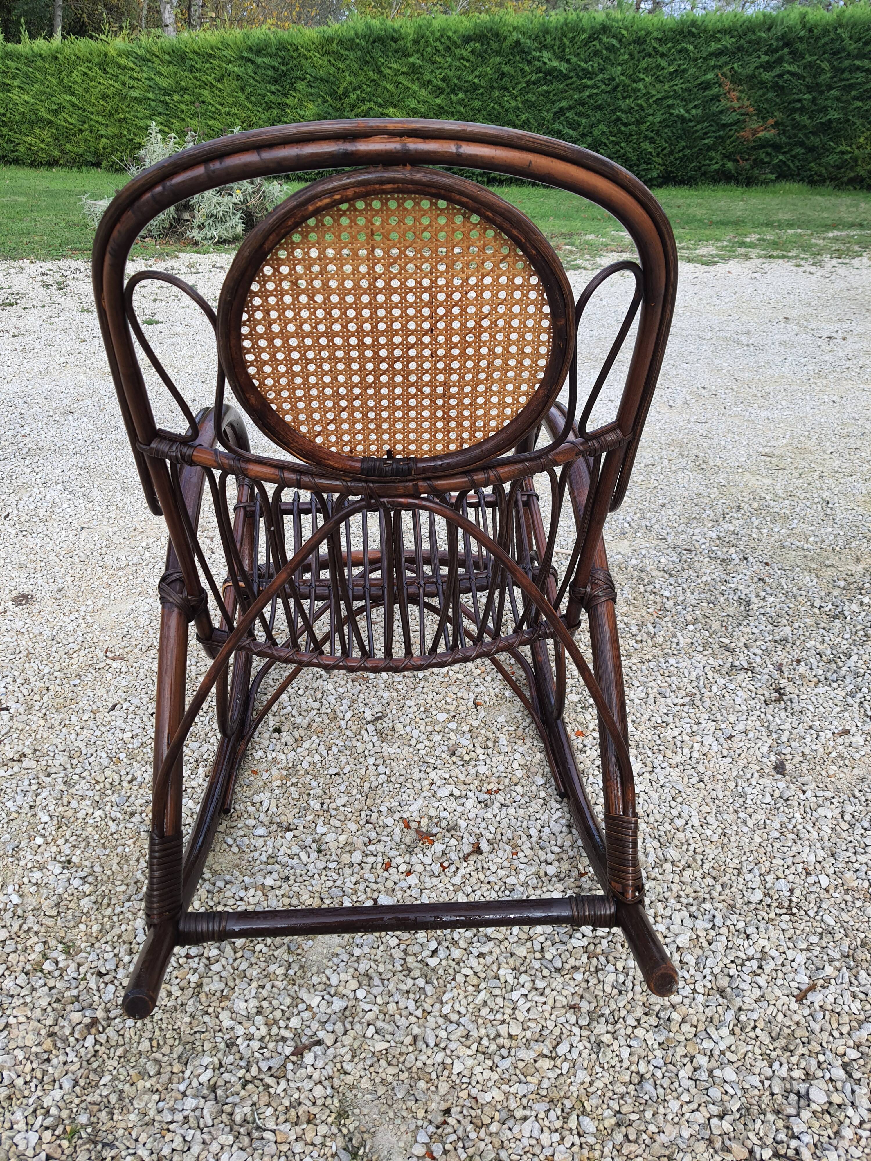 Rattan rocking-chair