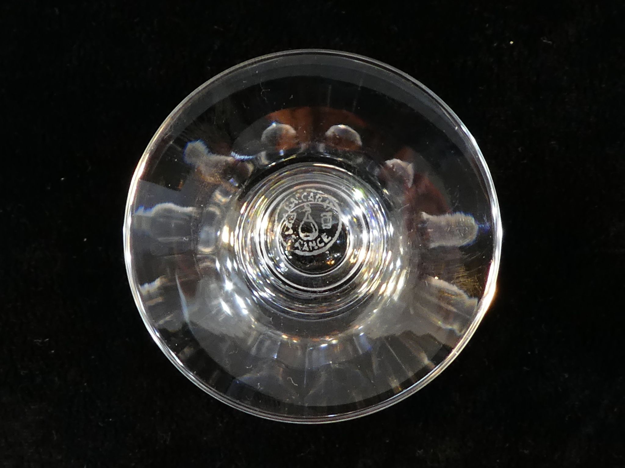 10 white wine glasses in baccarat crystal model cote d'azur