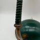 1960s cocotte desk lamp, green and brass, table lamp