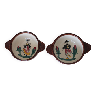 Hand-painted Breton bowls