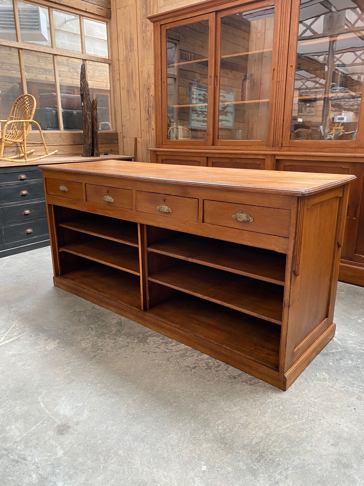 Oak store counter