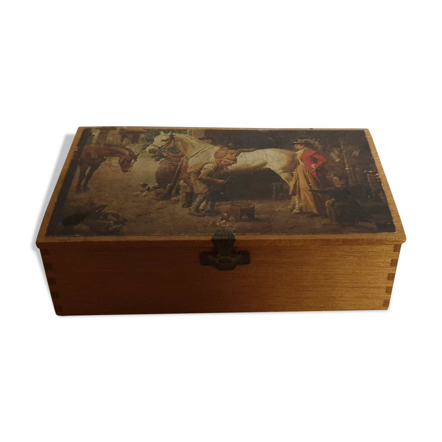 Old wooden cigar box