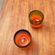 Set of 2 vintage German coloured glass bowls by Eisch.