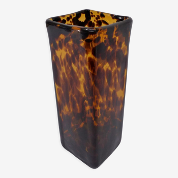 Amber Murano glass vase