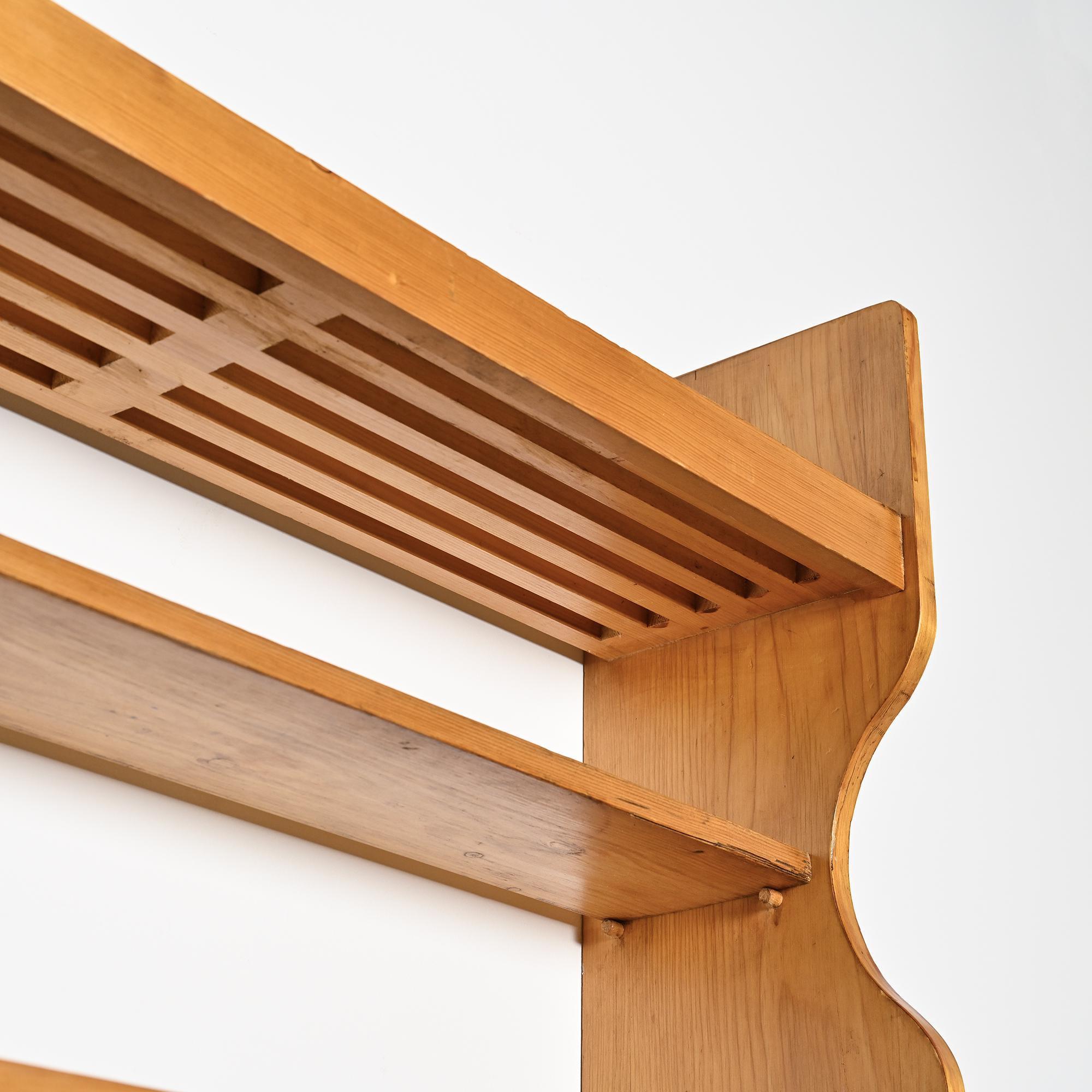 Charlotte Perriand, wall-mounted sideboard Las Cases, Les Arcs, around 1970