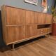 vintage XL armoire en bois / meuble mural / midboard
