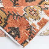 Geometric pattern turkish runner rug 350x85cm