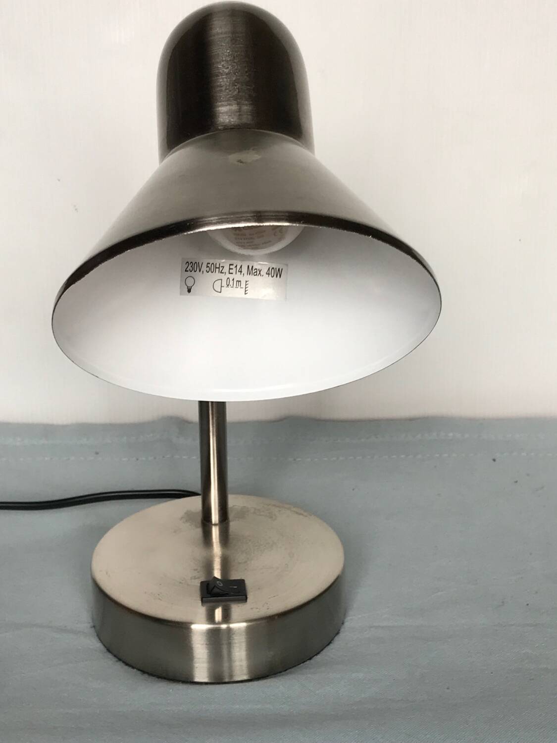 Flexible brushed steel desk lamp Kema Keur Germany vintage