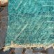 Tapis en laine pure sur mesure artisanale traditionnelle bleu 1,6/2,5 m