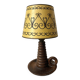 Antique turned wood lamp