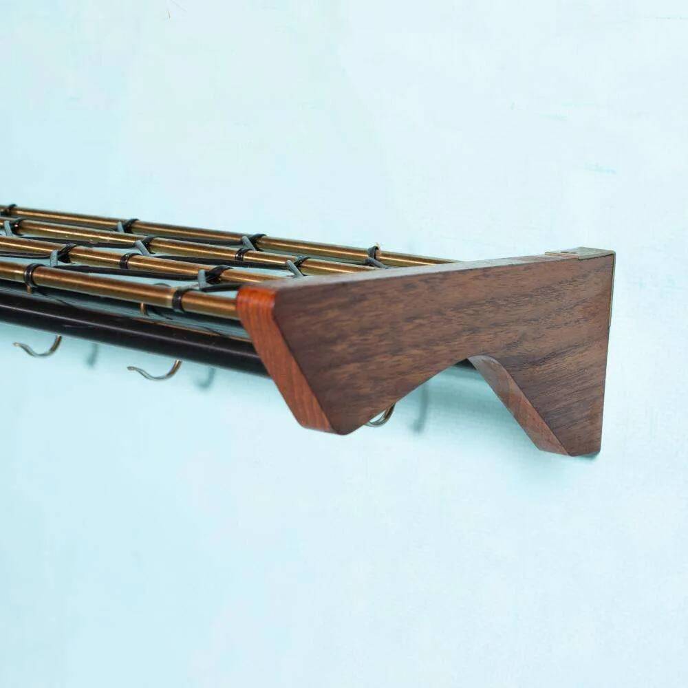 Vintage Swedish teak coat rack from the 1960s.