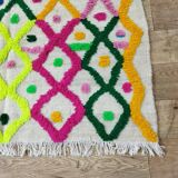 Handmade wool Berber rug 245x133cm