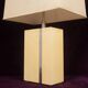 Tommaso Barbi Italian Rationalist Parchment and Metal Geometric Table Lamp