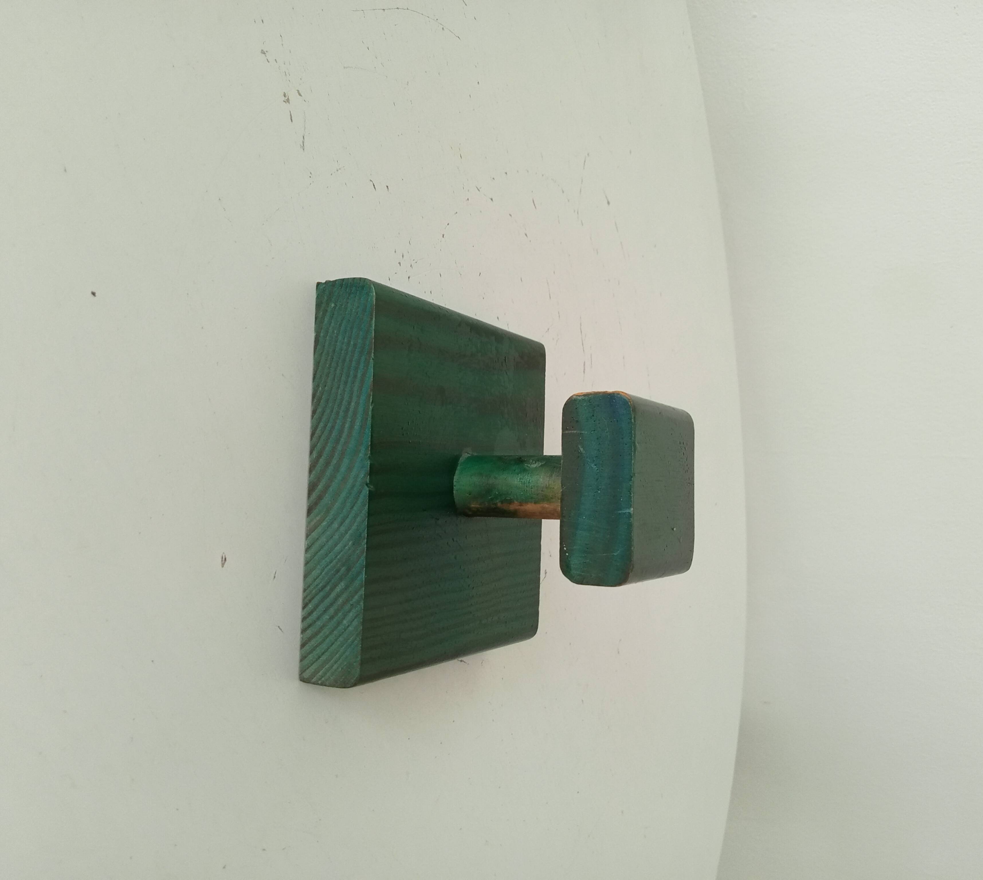 Pair of vintage 1980s wall coat hooks.