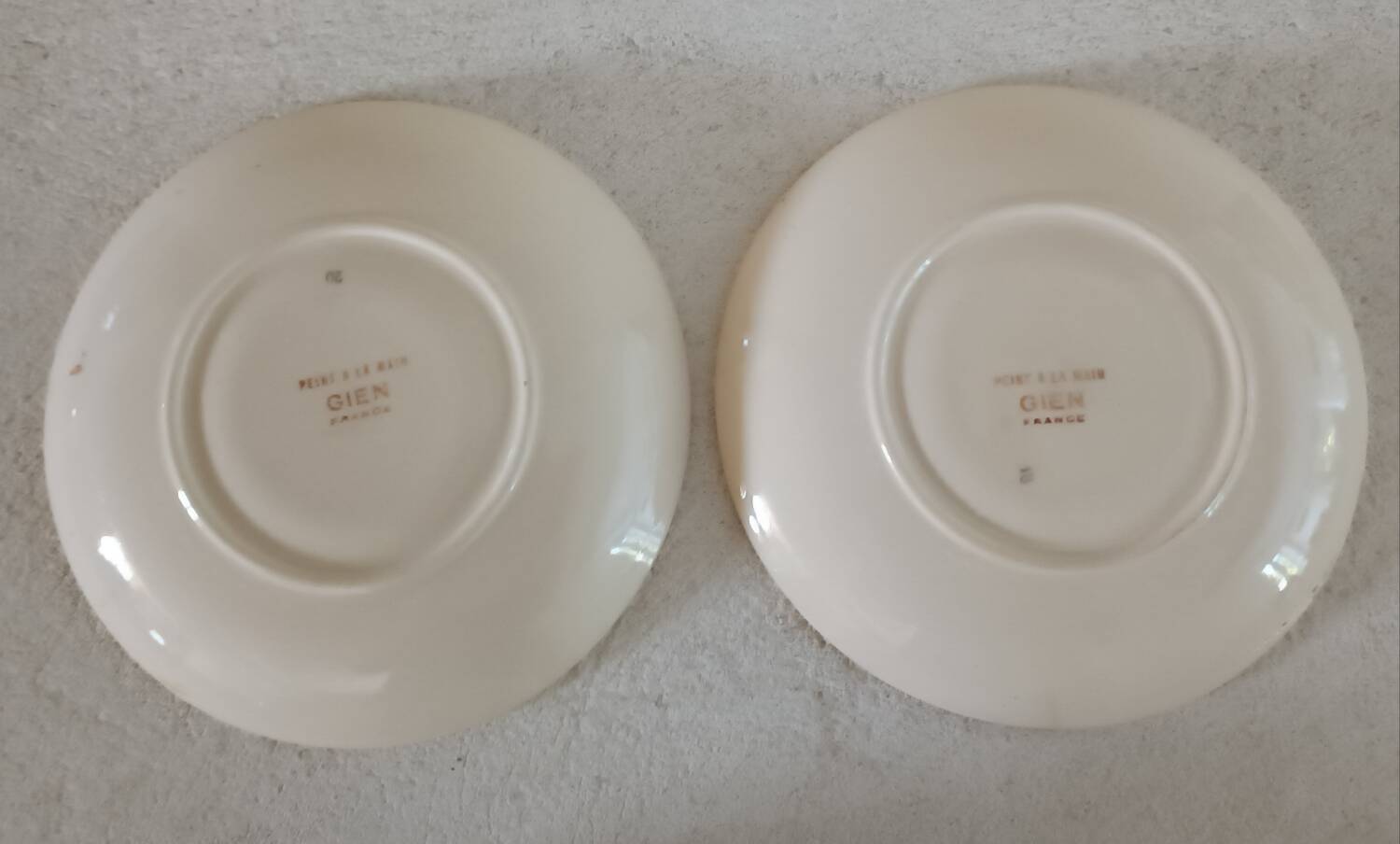 2 Gien tea cups and saucers