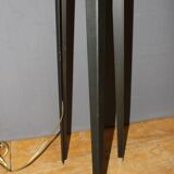 Lampadaire en acier laqué noir vers 1980