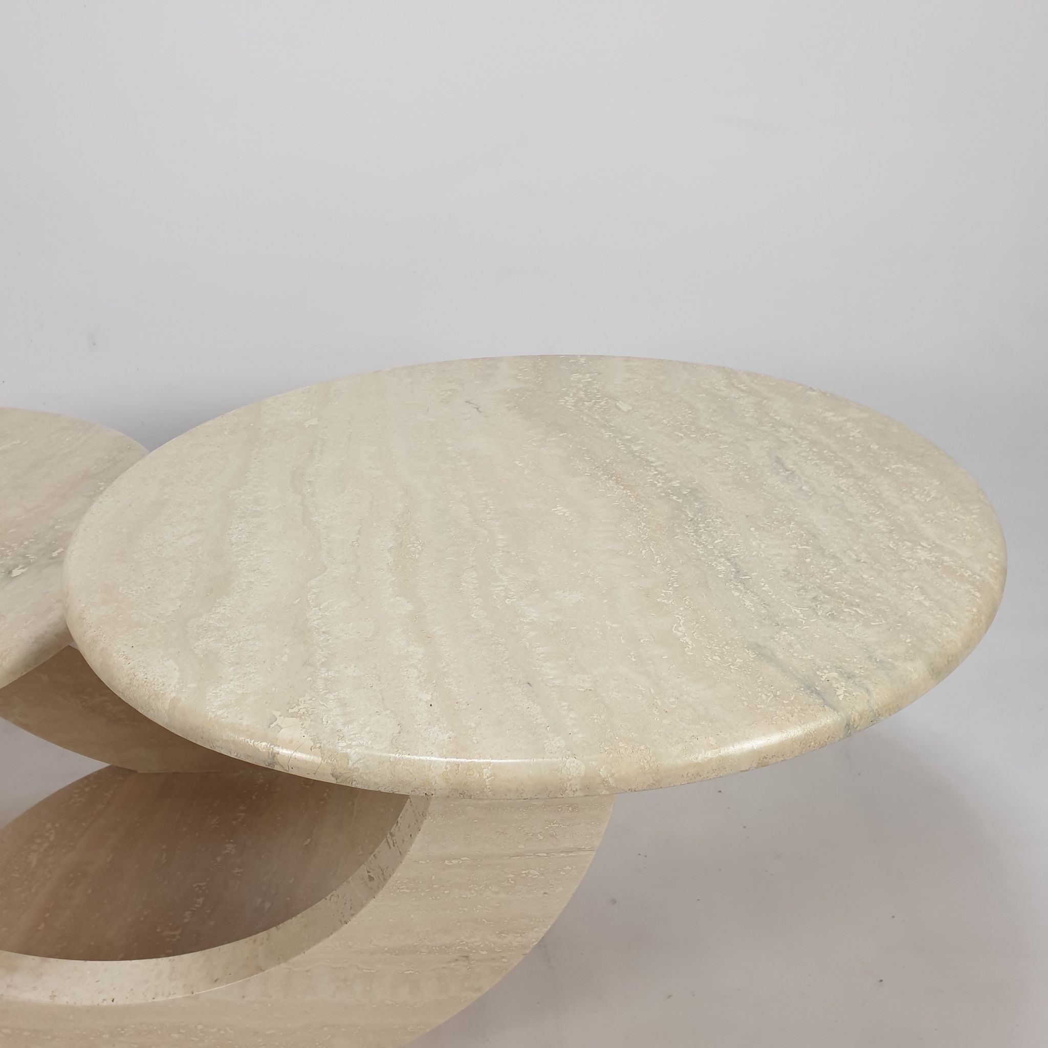 Mid-Century Italian Travertine Coffee Table, 1980s