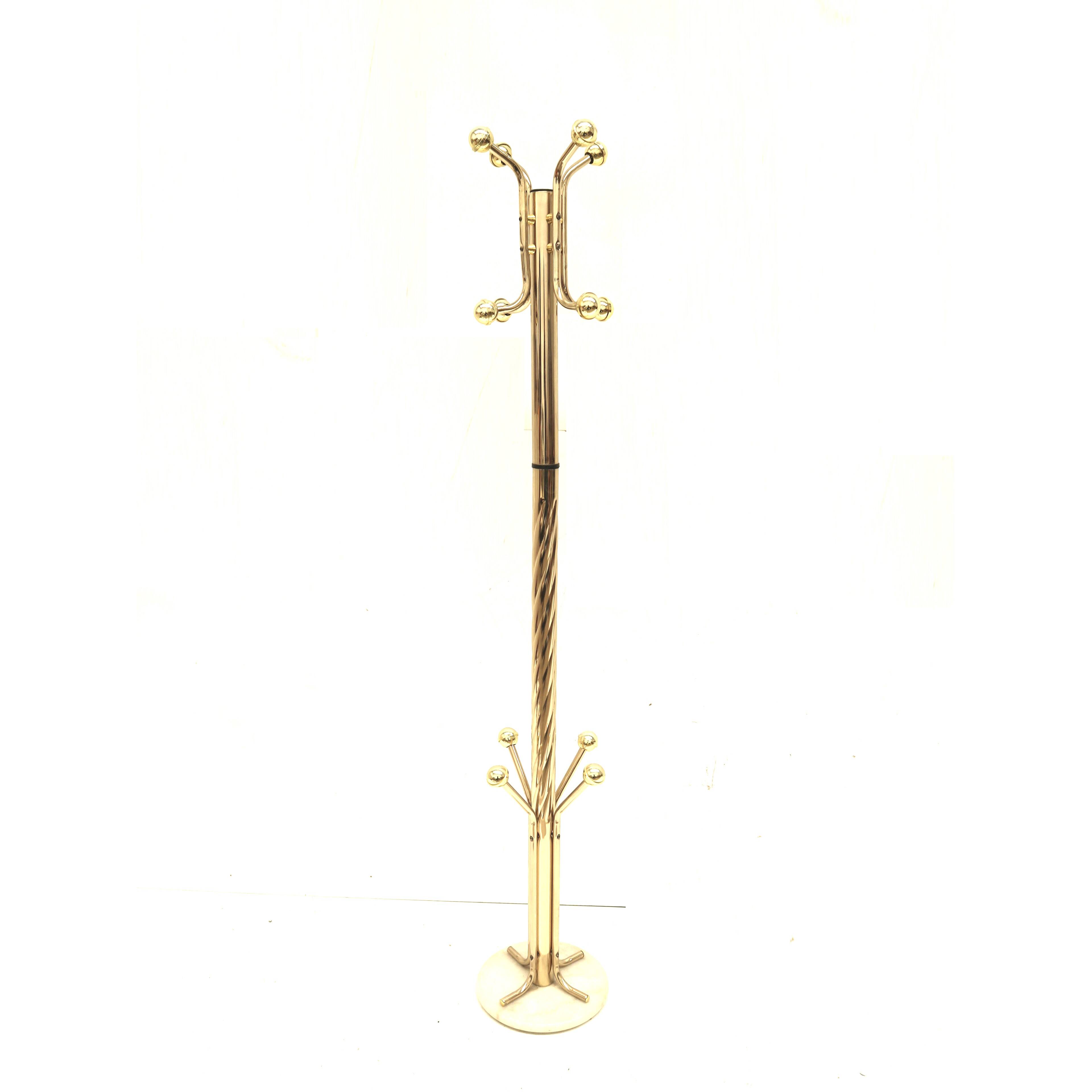 Vintage marble Hollywood Regency coat rack made in the 1970s