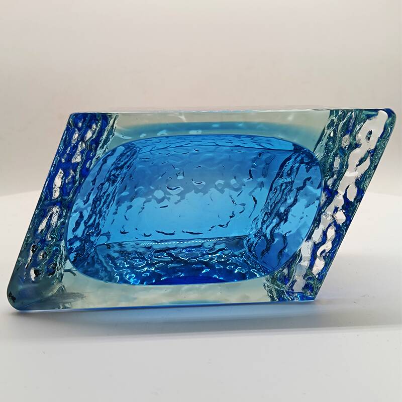 1960s Ashtray  in Hand-worked Murano Glass by Flavio Poli for Sesuso