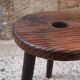 Wooden round tripod stool