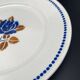 Assiettes plates badinviller vintage roses marine