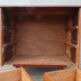 vintage wooden chest of drawers with tapered legs