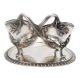 Idiot, double sauce boat + liners, Minerva silver, excellent condition, 19th century, 1.798 kg