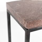 Mid-Century Modern Marble and Iron Console