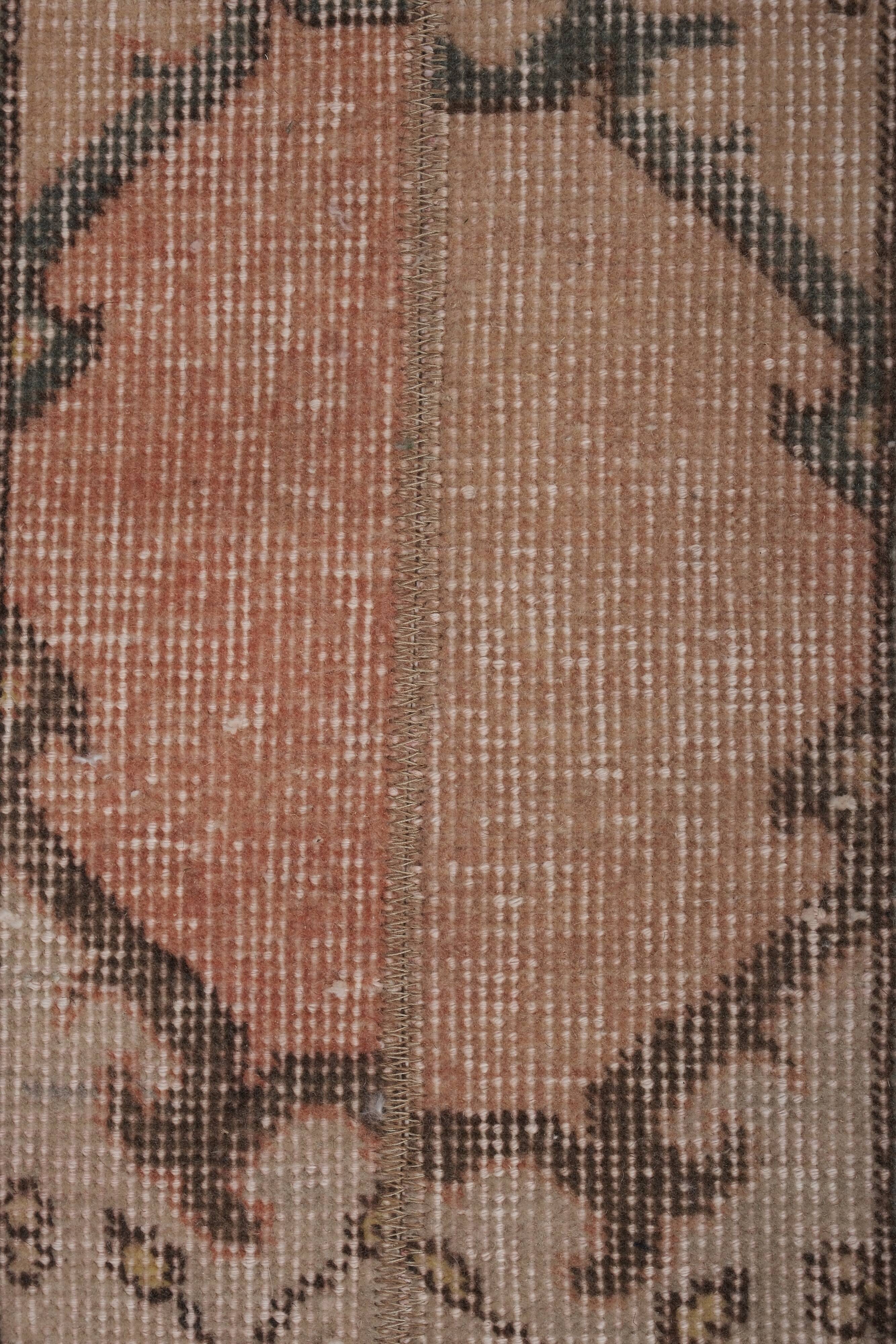 Vintage Turkish Oushak Rug Handwoven 70x673 cm