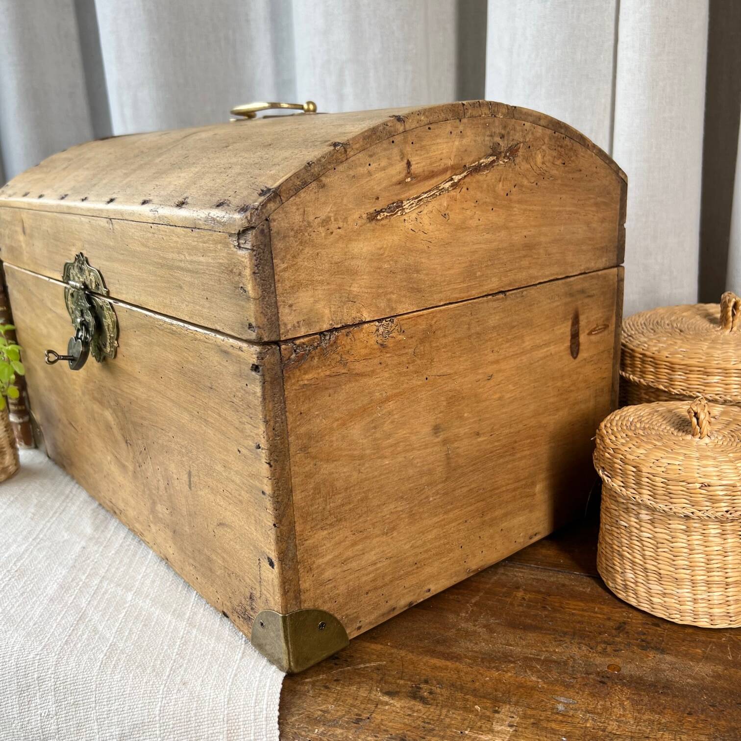 Restored wooden chest