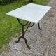 Godin bistro table in cast iron and white marble