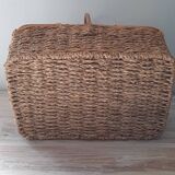 Wicker and rattan basket