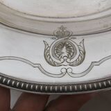 Service silver metal punch bird Phoenix tray handle