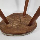 Brutalist wooden stool