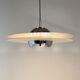 1970's ufo chrome & lacquered metal space age pendant, Italy