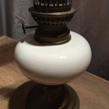 Lampes à pétrole céramique et pied laiton
