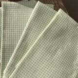4 green rectangular napkins \u00e0 vintage tiles