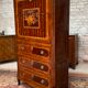 Secretary in veneer wood and walnut period transition xviii eme century