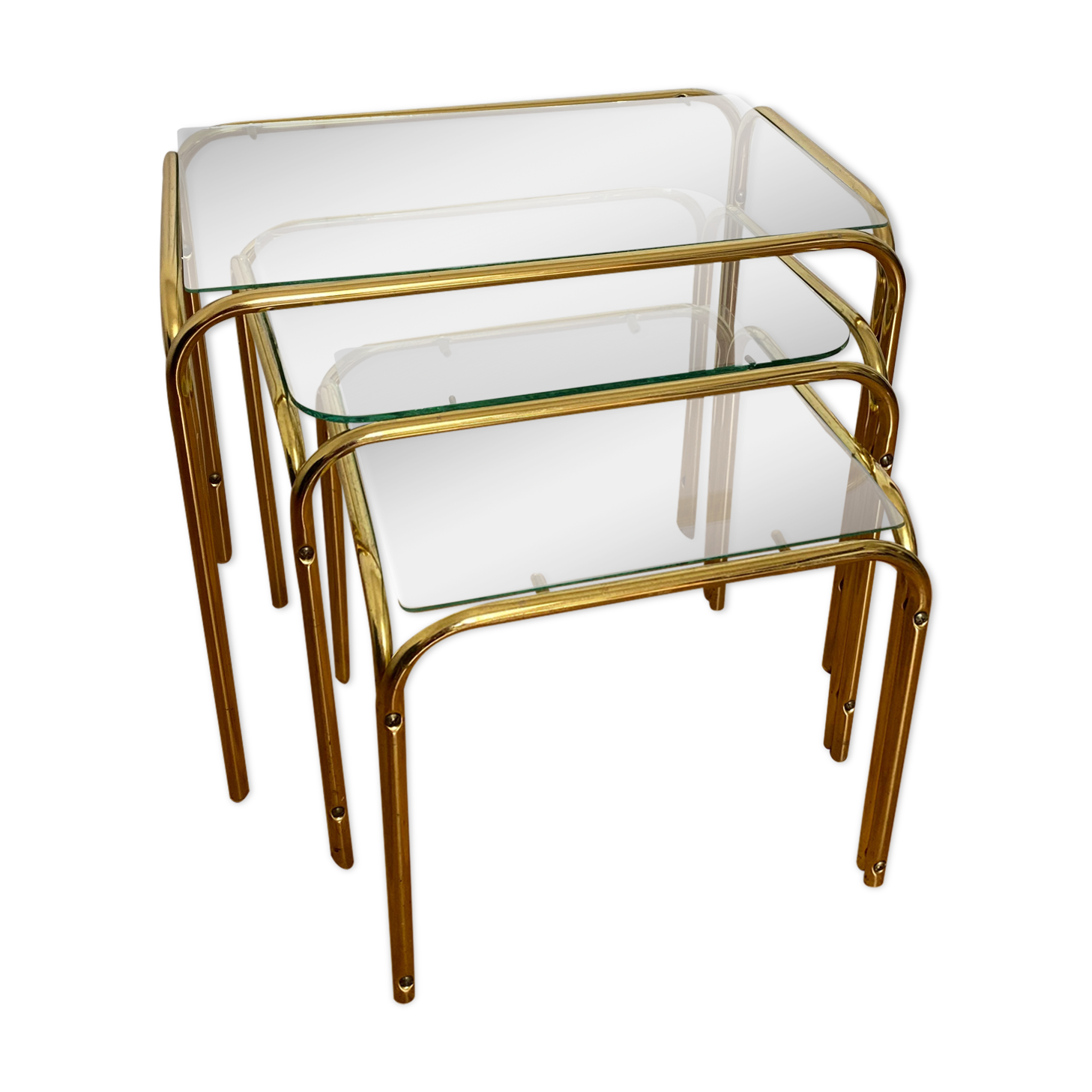 Golden metal tables