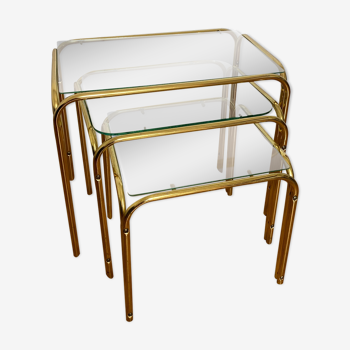 Golden metal tables